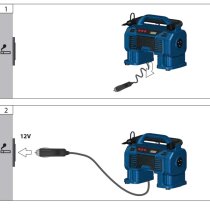 Güde Akku Kompressor K 18-0 (18V oder Zigarettenanzünder, LED-Arbeitsscheinwerfer