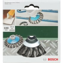 Bosch 2609256511  Kegelbürste Gezopfter Draht, ø 100 mm, M14