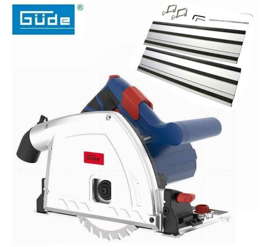 Güde Tauchkreissäge 1400W Handkreissäge Kreissäge Tauchsäge inkl Führungschienen