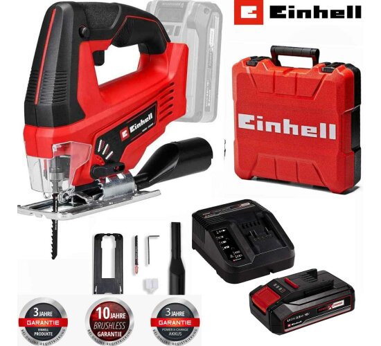 Einhell Akku Pendelhub Stichsäge TC-JS 18V Li , 1x 2,5 Ah Akku, Ladegerät Koffer