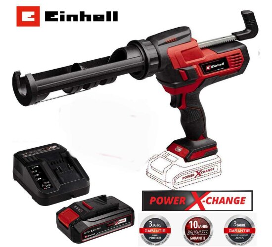 Einhell Akku-Kartuschenpistole TE-SG 18/10 Li 18V mit Akku 2.5 Ah und Ladegerät