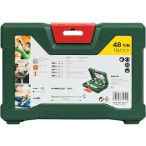 BOSCH V-Line TiN-Bohrer- und Bit-Set, 48-teilig, mit Magnetstab und Kegelsenker