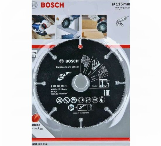 BOSCH Trennscheibe Hartmetall Multi Wheel 115  mm x 22,23 für Holz KS und TB