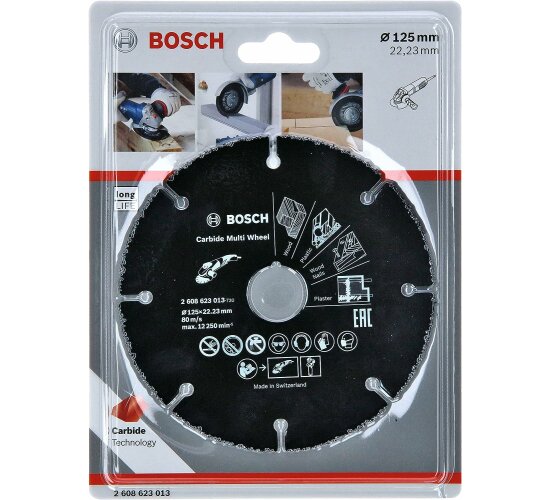 BOSCH Trennscheibe Hartmetall Multi Wheel 125  mm x 22,23 für Holz KS und TB