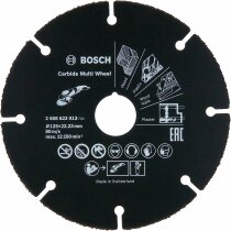 BOSCH Trennscheibe Hartmetall Multi Wheel 125  mm x 22,23 für Holz KS und TB