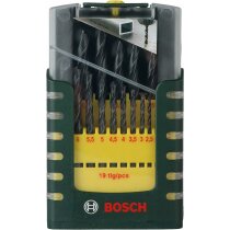 Bosch Metallbohrer-Set HSS-R, 19-tlg., 1 - 10 mm, Gripbox