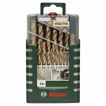 Bosch Metallbohrer-Set HSS-Tin, 19-tlg., 1 - 10 mm, Gripbox