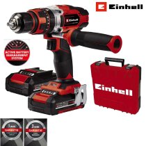 Einhell Akku-Schlagbohrschrauber TE-CD 18/48 Li-i Kit Power X-Change (mit Schlagfunktion, Li-Ion, 18 V, 48 Nm,  Koffer, inkl. 2x 2,0 Ah Akkus und Ladegerät)