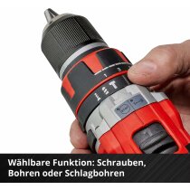 Einhell Akku-Schlagbohrschrauber TE-CD 18/48 Li-i Kit Power X-Change (mit Schlagfunktion, Li-Ion, 18 V, 48 Nm,  Koffer, inkl. 2x 2,0 Ah Akkus und Ladegerät)