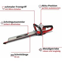 Einhell Akku-Heckenschere ARCURRA 18/55 Akku 2.5 Ah, Ladegerät 18V Power x-Change