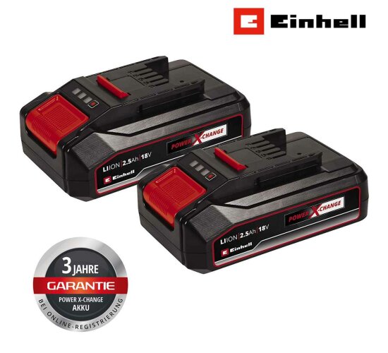 EINHELL 18V Ersatzakku PXC-Twinpack 2,5 Ah in CB | 2er Pack