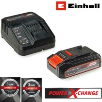 Einhell Starter Kit 2,5 Ah Akku & Ladegerät Power X-Change, 18V