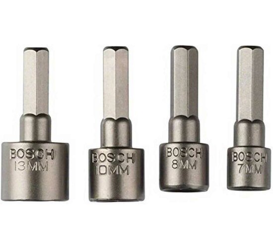 Bosch Steckschlüssel-Set 4tlg. 1/4" SW 7 8 10 und 13
