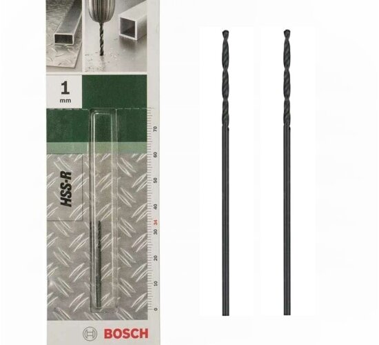 Bosch Metallbohrer HSS-R rollgewalzt (2 Stück, Ø 1 mm)