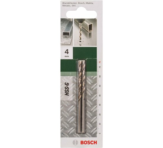 Bosch Metallbohrer HSS-G geschliffen (2 Stück, Ø 4 mm)