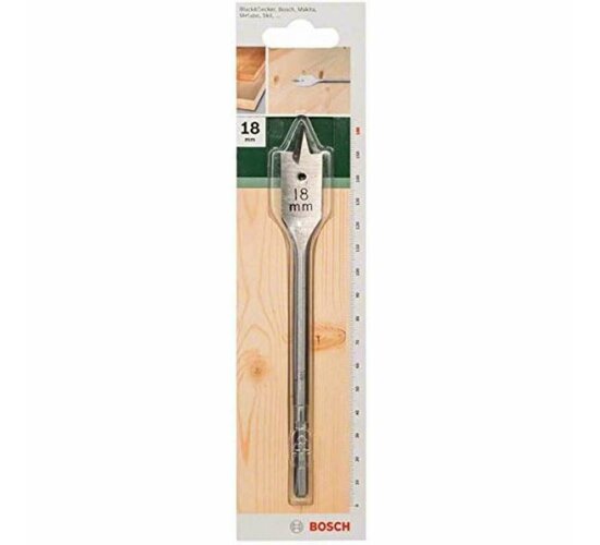 Bosch Flachfräsbohrer mit 1/4 Zoll-Sechskantschaft (Ø 18 mm)