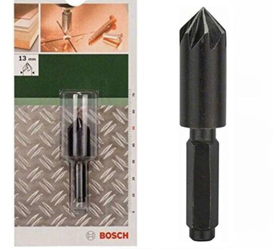 Bosch Kegelsenker Werkzeugstahl HSS mit 1/4Zoll-Sechskantschaft Ø13mm 2609255126