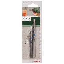 Bosch 3tlg. Betonbohrer-Set HM Bohrer-Ø 5/6/8 mm...