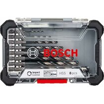 Bosch Impact Control HSS Bohrerset 8-tlg. Metallbohrer...