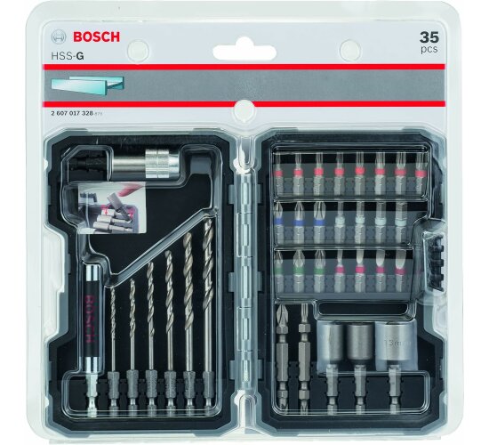 Bosch Bohrer- und Bit-Set PRO Metal 35-teilig inkl. Bithalter in PVC-Box