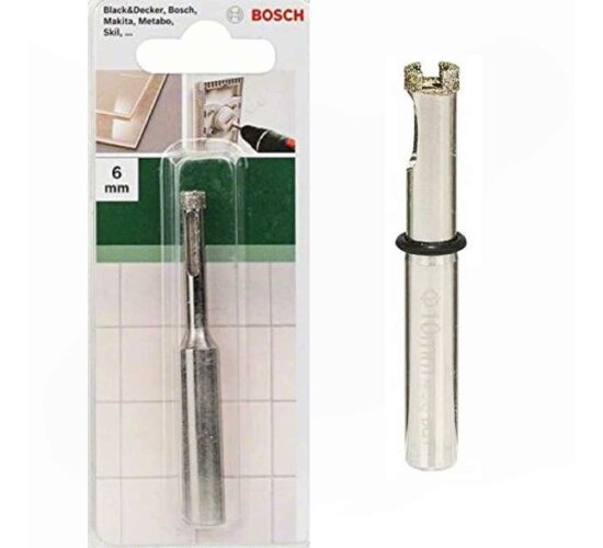 Bosch Diamant-Bohrer / Lochsäge Ø 6 mm) für Fliesen / Keramik