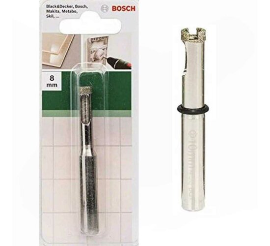 Bosch Diamant-Bohrer / Lochsäge Ø 8 mm) für Fliesen / Keramik  Ø 8 mm)
