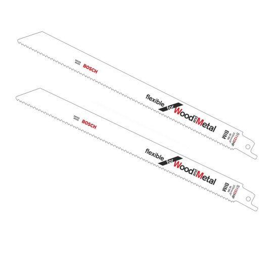 Bosch  2 x Säbelsägeblatt S 1122 HF BiM Flexible for Wood and Metal