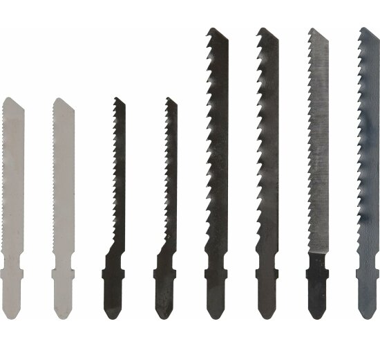 Bosch  8tlg. Stichsägeblattkassette zum Sägen in Holz, Metall und Kunststoff
