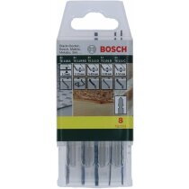 Bosch  8tlg. Stichsägeblattkassette zum Sägen in Holz, Metall und Kunststoff