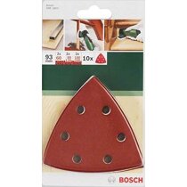 Bosch Schleifblatt 10 Stück 93 mm, Körnung 60/80/120/180/240 für Deltaschleifer