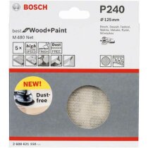 Bosch Professional 5 Stück Schleifblatt M480 P240  Wood and Paint  Ø 125 mm,