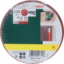 Bosch 25 tlg. Schleifblatt Set Ø 125 mm, P80/120/240, Zubehör Exzenterschleifer