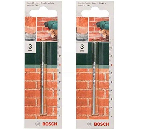 2 Stk. Bosch Steinbohrer (Ø 3 mm)