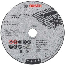 Bosch 5 Stück Trennscheibe Expert for Inox (für Edelstahl, 76 x 10 x 1 mm,