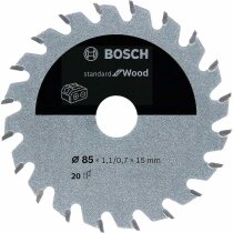 Bosch Professional 1x Kreissägeblatt Holz Sägeblatt Ø 85 x 15 x 1,1 mm, 20 Zähne
