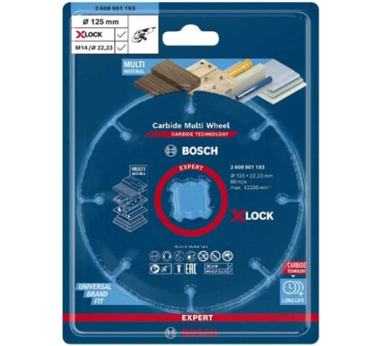 Bosch Expert Ø 125 mm Carbide Multi Wheel X-LOCK Trennscheiben (für Hartholz, ,