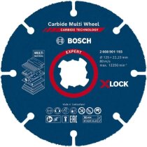 Bosch Professional 1x Expert Carbide Multi Wheel X-LOCK Trennscheiben (für Hartholz, Ø 125 mm, Zubehör Kleiner Winkelschleifer