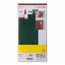 Bosch Schleifblatt Set 25 Stück 93 x 185 mm, 60/80/120/240, 8 Löcher mit Klett