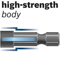 Bosch Professionel HSS Metall Bohrer 2,5 mm 1/4 Hex IMACT CONTROL Sechskant Schaft