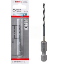 Bosch Professionel HSS Metall Bohrer 3 mm 1/4 Hex IMACT CONTROL Sechskant Schaft