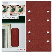 Bosch Schleifblatt Klett 10 Stück, 93 x 185 mm, Körnung 120 für Schwingschleifer