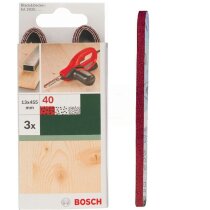 Bosch 3 Schleifbänder für  B+D Powerfile KA 293E 13 x 451 mm, K 40, Holz Metall