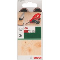 Bosch 3 Schleifbänder für  B+D Powerfile KA 293E 13 x 451 mm, K 60, Holz Metall