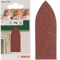 Bosch Schleifblatt 5 Stück, 32 mm, Körnung 80...