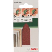 Bosch 3 x Schleifblatt 5 Stück, 32 mm, Körnung  60 / 80 / 120 für Deltaschleifer