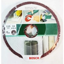 Bosch  Fiberschleifscheibe  5 Stück, Ø 115 mm, Körnung 24
