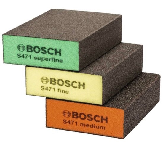 Bosch Schleifschwämme 100x68x25mm Schleifklotz Schleifschwamm gerade Kante