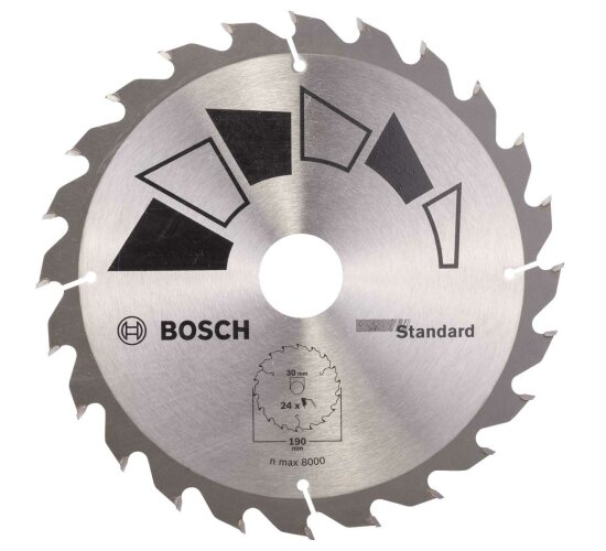 BOSCH HM Kreissägeblatt Standard 190 x 30 mm 24 Zähne