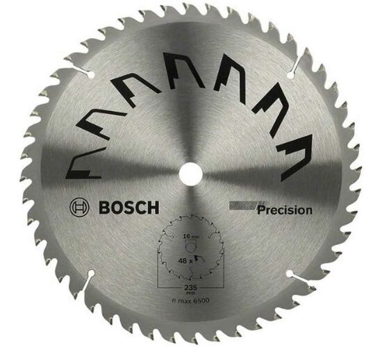 BOSCH HM Kreissägeblatt 235mm x 16mm x 48 Zähne / Precision für Ryobi u. andere