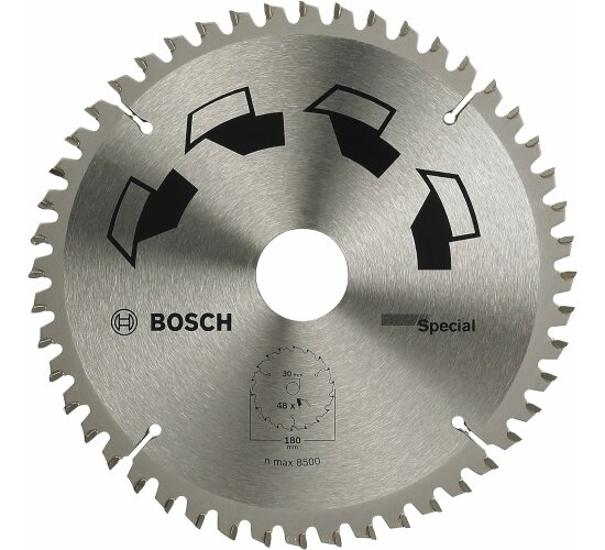 BOSCH HM Kreissägeblatt 180 mm x 30/20mm x 48 Zähne Spezial Multi Material